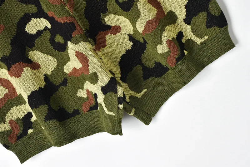 

Camo Knit Two Piece Set Top and Pants Women 2019 Summer Causal O-Neck Short Sleeve T-shirt and Shorts Pant Suits 2 Piece Sets