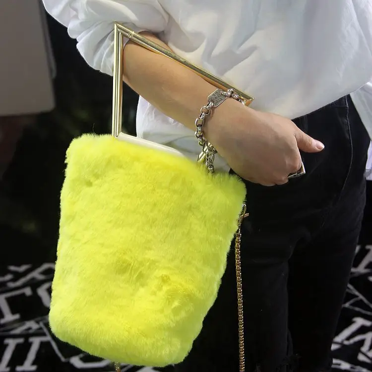 Зимняя модная Асимметричная сумка с металлическими ручками, мини-ведерко карамельных цветов для женщин, вечерняя сумка из искусственного к... от AliExpress RU&CIS NEW