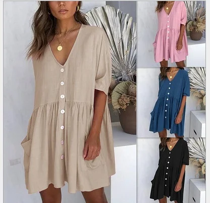 Летнее платье с коротким рукавом повседневное свободное одежда для беременных