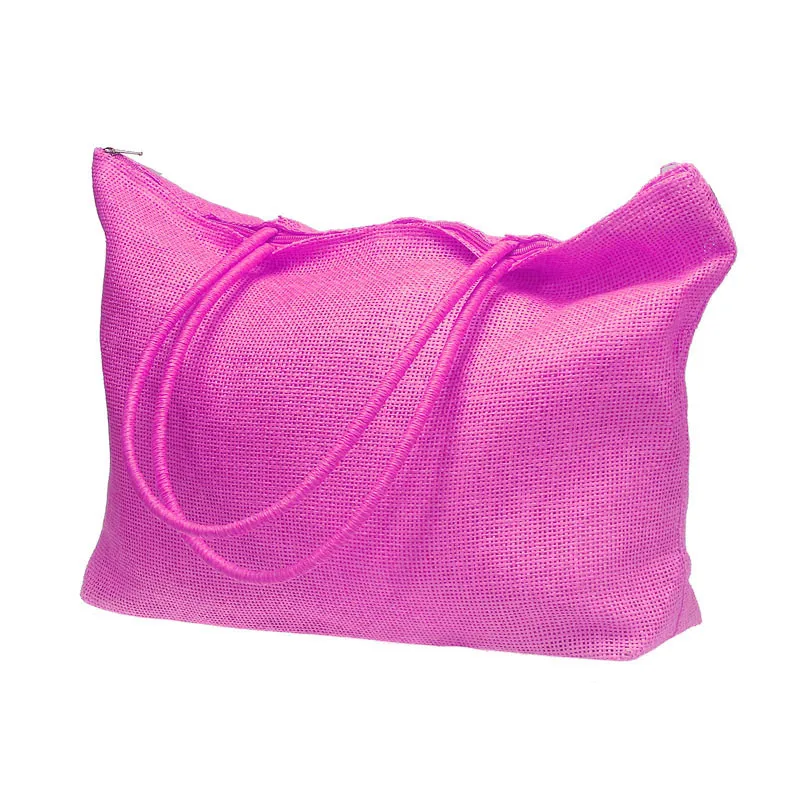 Большие соломенные пляжные сумки женская складная многоразовая сумка для