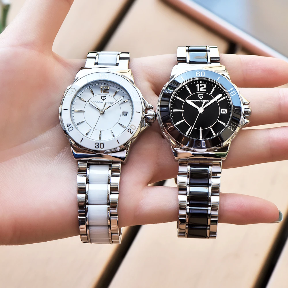 Часы Pagani женские дизайнерские с керамическим браслетом | Наручные часы