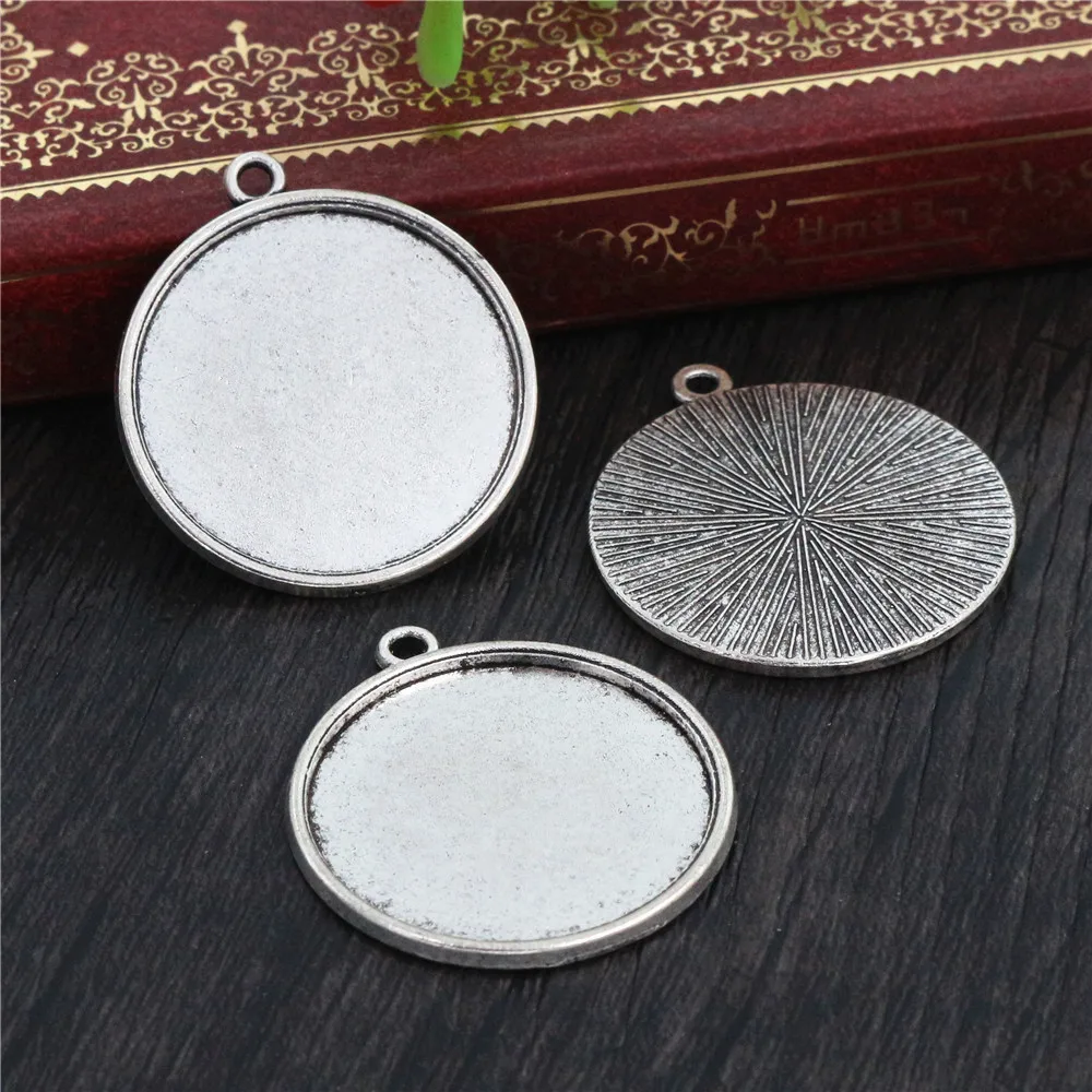 New Fashion 10pcs/lot 25mm Inner Size 6 Colors Simple Style Cabochon Base Setting Charms Pendant | Украшения и аксессуары