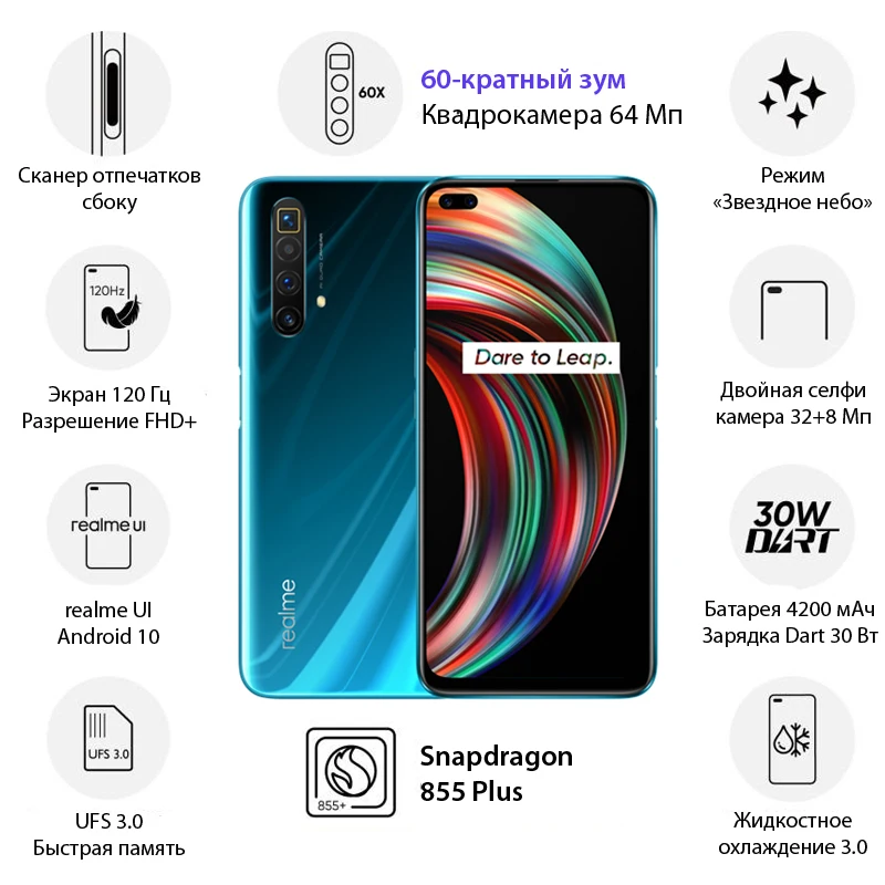 Смартфон realme X3 SuperZoom 12+256 ГБ [Суперцена 33299₽ только с 28 по 31 Декабрь российская