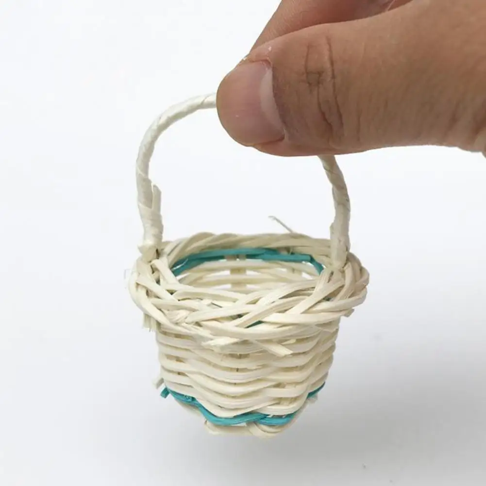 

1/6 Dollhouse Handmade DIY Accessories Mini Rattan Basket Miniature Landscape Craft Toys