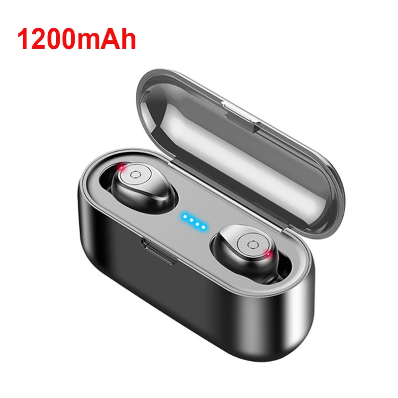 Without LED Display TWS Bluetooth наушники 5,0 беспроводные наушники сенсорное управление 8D стерео мини Беспроводные наушники с микрофоном светодиодный дисплей держатель телефона - Color: Without LED Display
