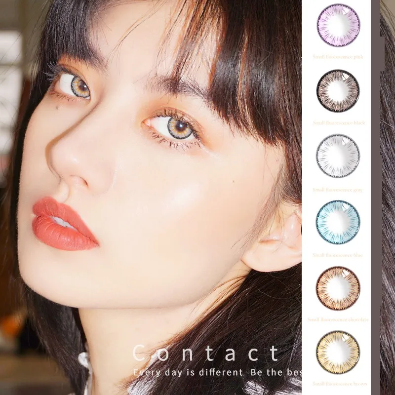 Красивые цветные контактные линзы для зрачков Женская дорожка 14 5 мм Милые