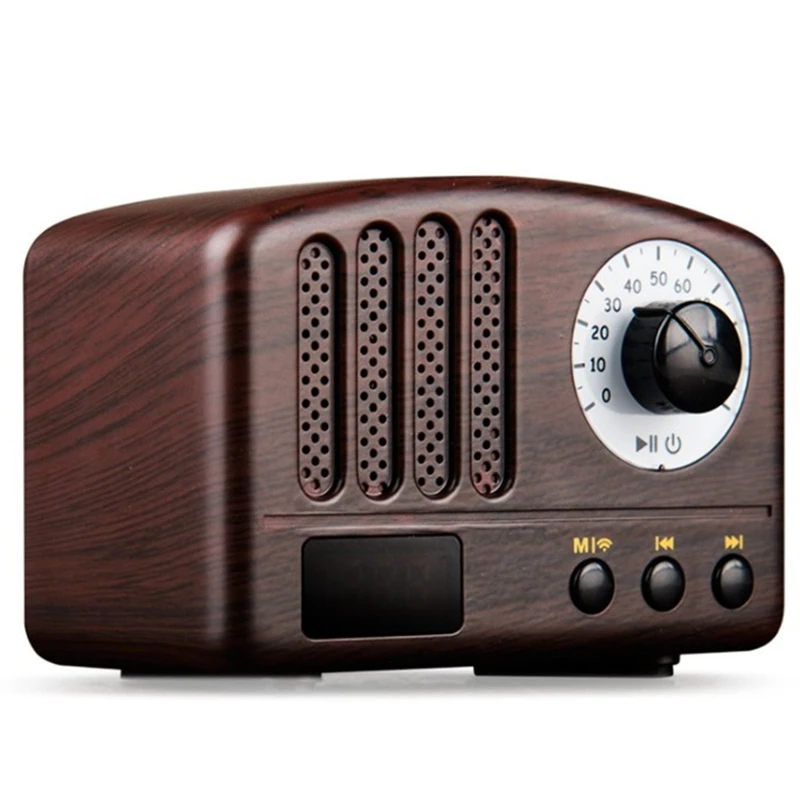 

2021 New Retro Radio- Portable Speaker Classic Vintage Style Mini Size Bluetooth Speaker with FM Radio