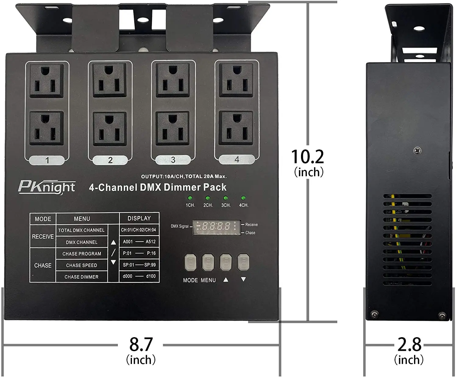 Pknight 4-канальный программируемый проектор dmx512 диммерный блок | Аксессуары для
