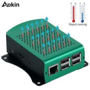 Корпус Raspberry Pi 3, алюминиевый, серебристый, зеленый, черный, металлический корпус, совместимый с Raspberry Pi 3 Model B Raspberry Pi 4