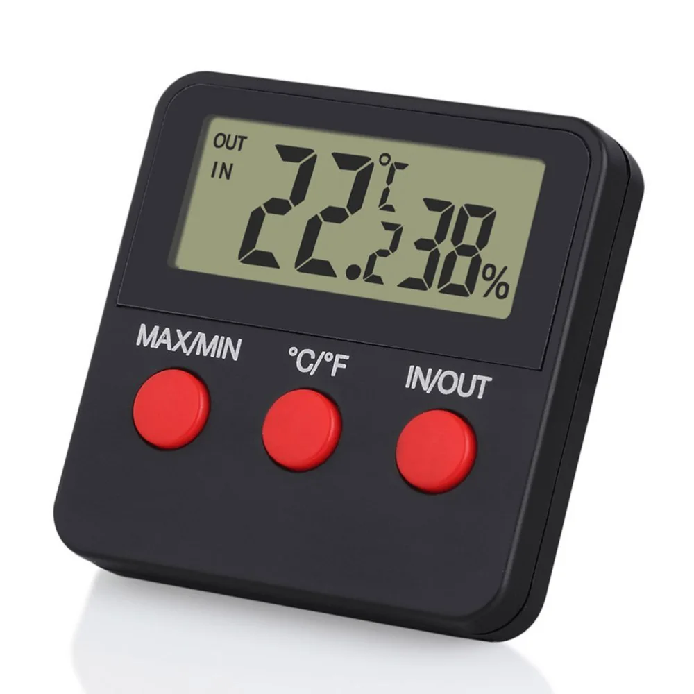 

1 Set of Pet Reptile Hygrometer for Lizard Gecko Snake Turtle without Battery (Black)