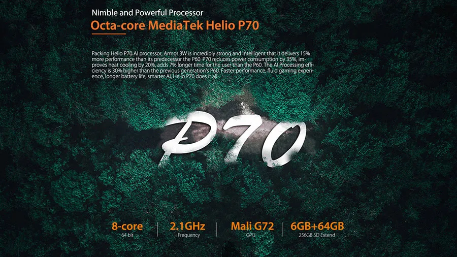 Ulefone Armor 3W 5," FHD+ Android 9,0 Helio P70 Octa Core 6 ГБ 64 Гб Смартфон 21 МП 10300 мАч 4G OTG NFC мобильный телефон