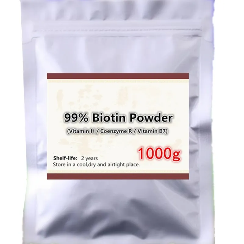 

100g/500g/1000g,Cure Hair Loss,High Quality Biotin Powder,Vitamin H,coenzyme R,Vitamin B7,D-Biotin,Hair Nutrition Supplement