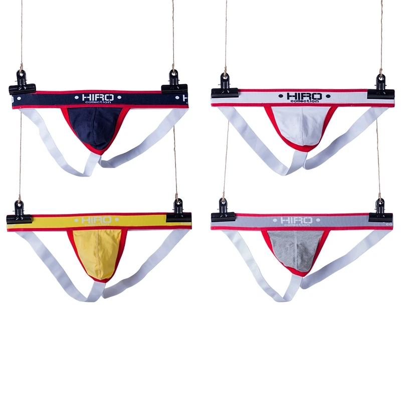 Мужские трусы брифы в полоску с заниженной талией и карманом| |