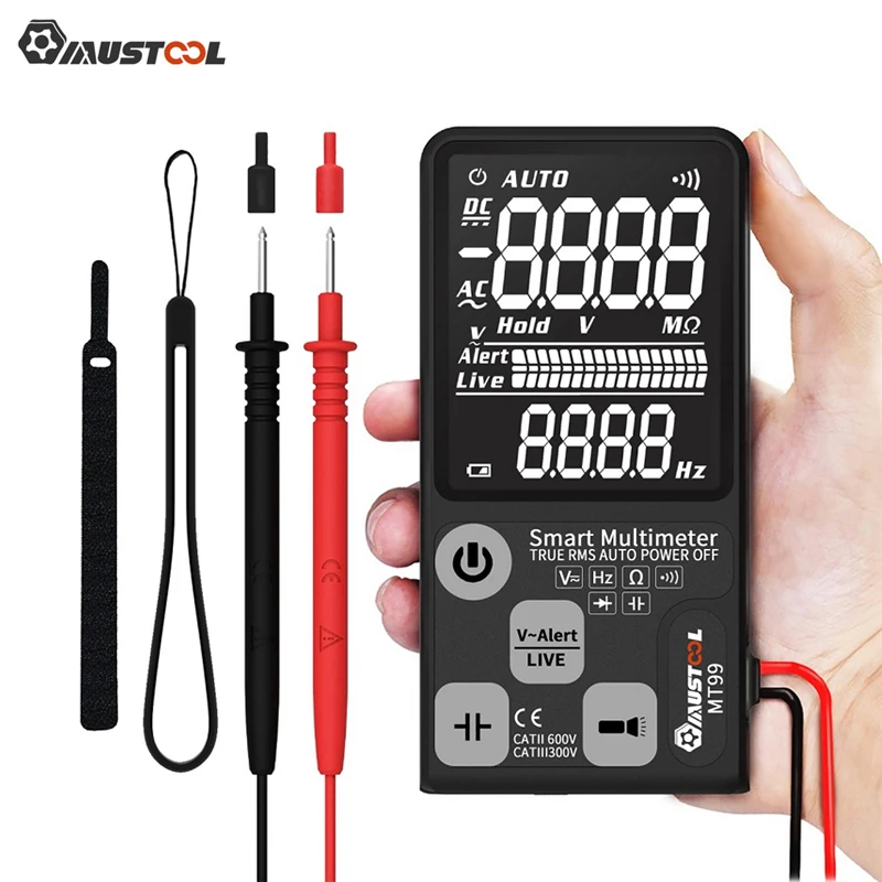 Модернизированный MUSTOOL MT99 True RMS 9999 отсчетов цифровой мультиметр в сверхвысоком