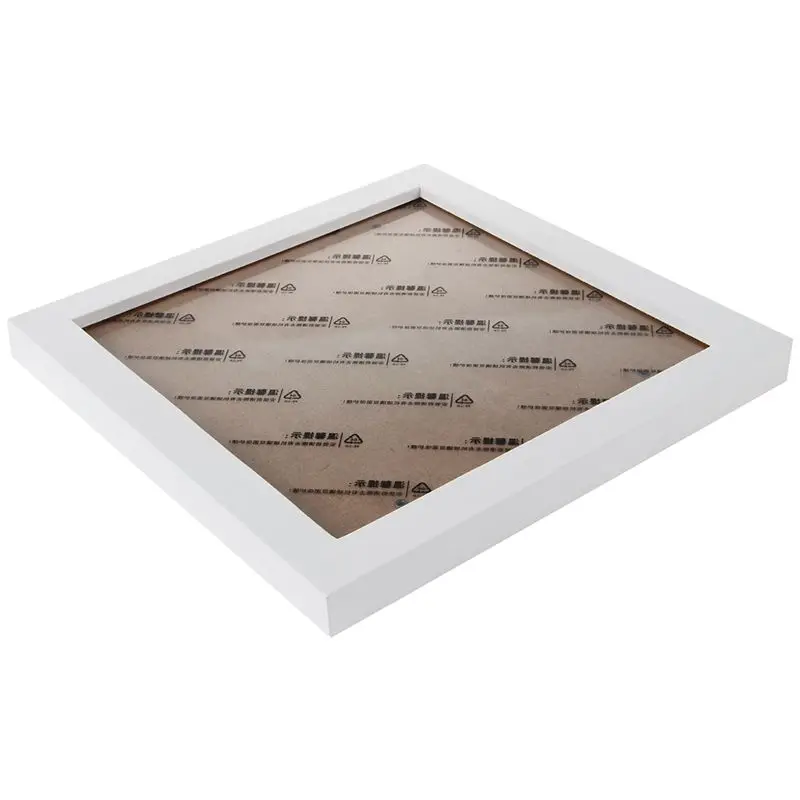 Квадратная Толстая фоторамка из соснового дерева Настенная (белый 8 дюймов) |