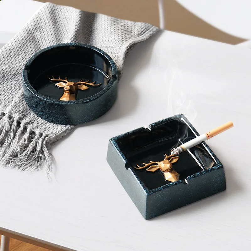

Скандинавская креативная простая полимерная семейная пепельница для гостиной Кабинета пепельница украшение праздничные подарки