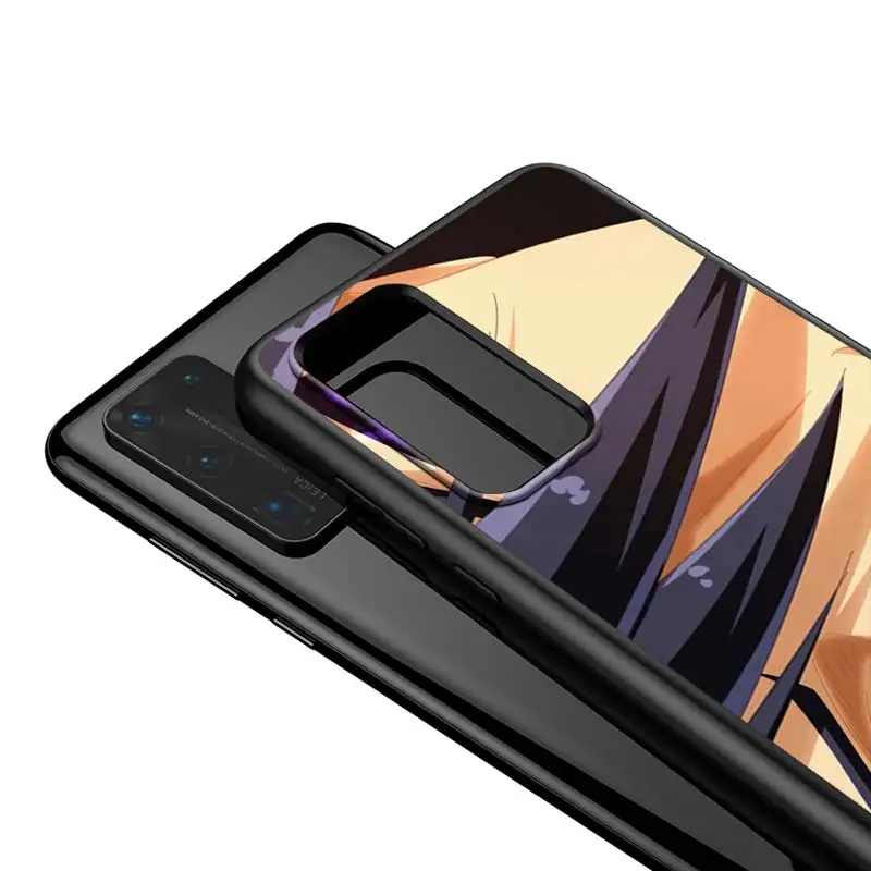 

For Huawei P40 P30 P20 Pro Lite E Plus 5G Bright Black Cover Naruto Face Eye For Huawei P10 P9 P8 Lite Phone Case