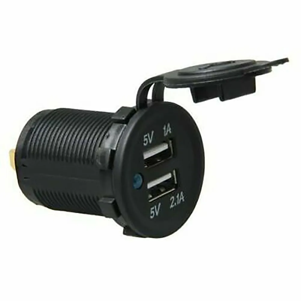 

12V Cigarette 2.1A Dual USB Charger Accessory Adapter Black Replacement