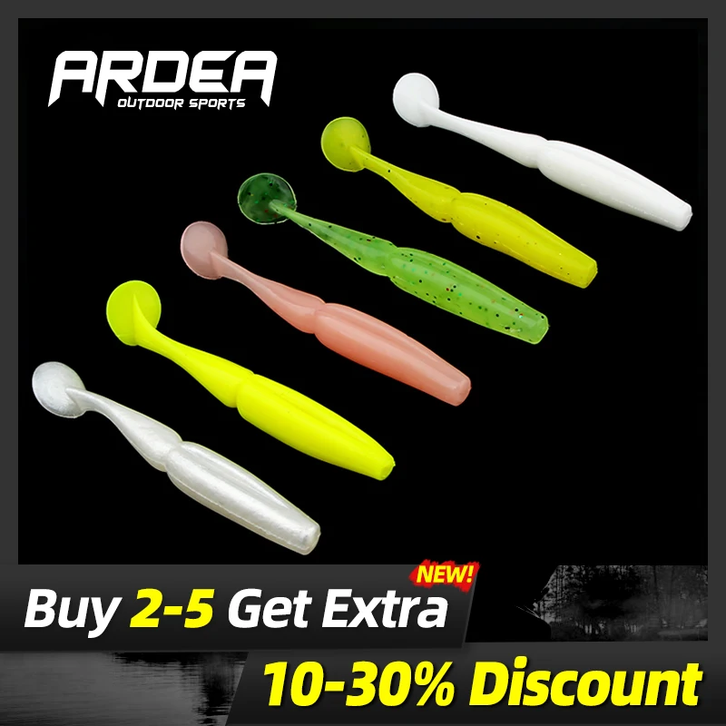 

ARDEA Artificial Silicone Soft Bait 75mm/95mm 3.7g/7g Sea Cucumber Paddle Grub Worm Silicone Wobbler Cylindrical Shad Baits