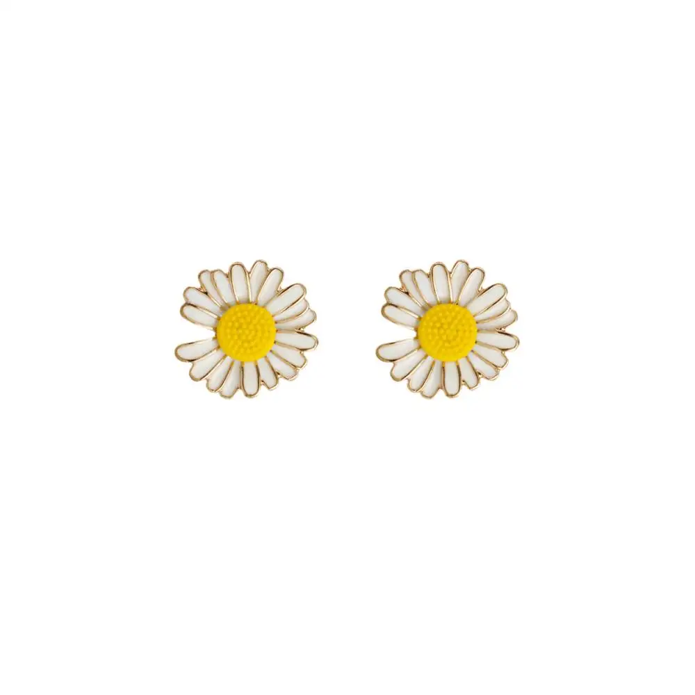 

Fashion Little Daisy Fresh Fower Earring Sweet Lovely Style Cute Summer jewelry Bijoux Accessories wholesale