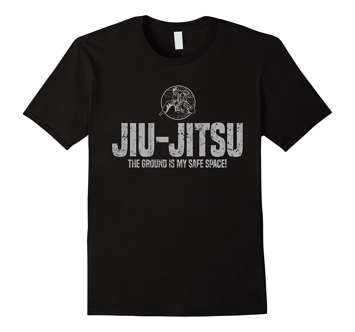 Футболка Jiu Jitsu Ground Is My Safe Space Grappling Мужская футболка самая низкая цена 100% хлопок с