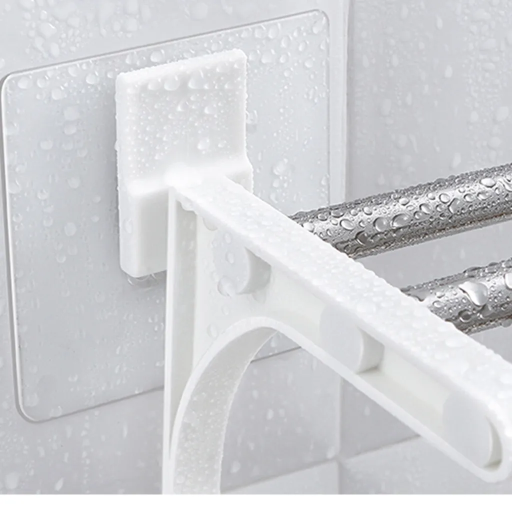 Double Chrome Wall Mounted Bathroom Towel Rail Holder Shelf Storage Rack Bar | Обустройство дома