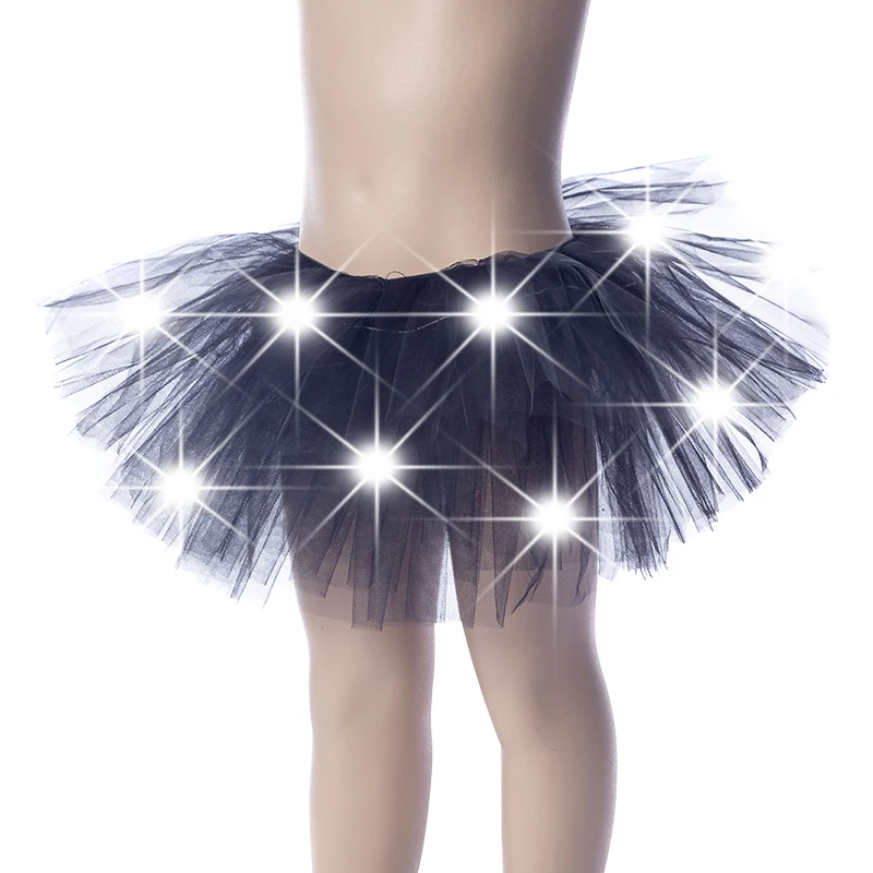 Детское светящееся Сетчатое платье принцессы со светодиодами светящаяся