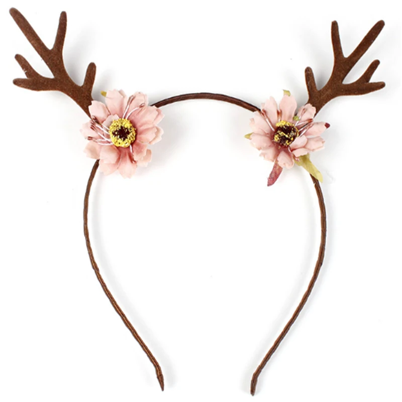 Новый рождественский обруч-украшение для волос лося Милая мультяшная повязка на