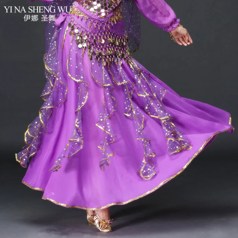 

Women Belly Dance Costume Skirt 6 Colors Bollywood Oriental Bellydance Wear Skirts Egypt Egyptian Dance Wear For Adult New