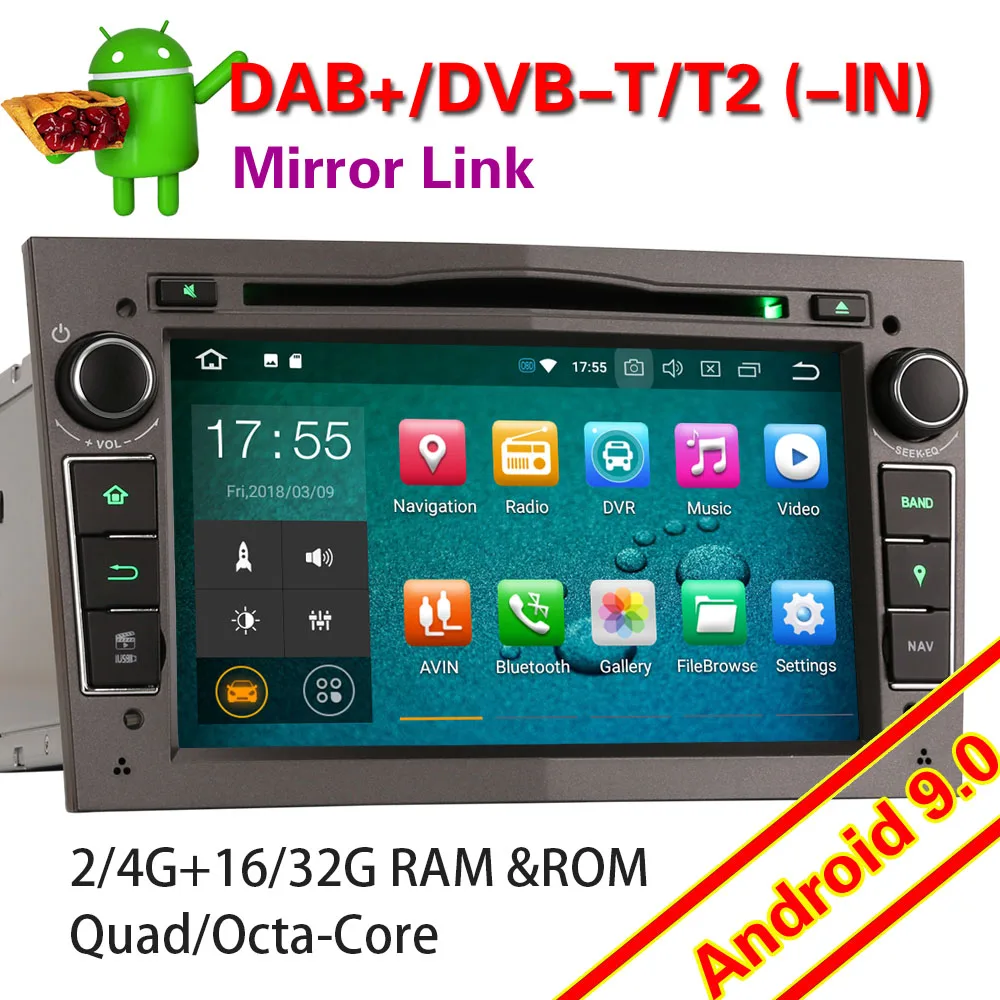Автомагнитола 2 Din для Opel Vauxhall Astra Corsa Vectra Meriva CD DVD Wi Fi мультимедийный плеер Android 9 0