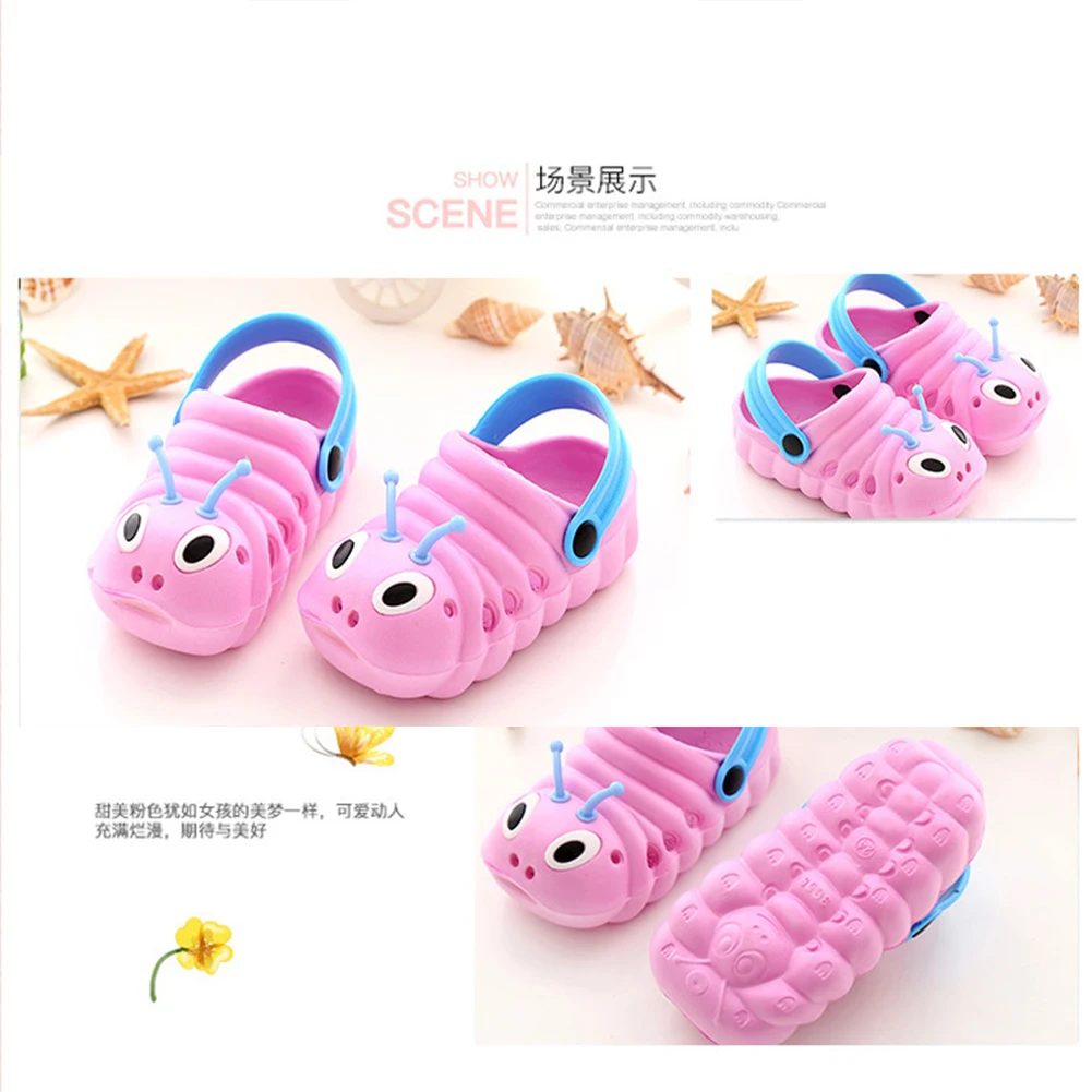 Шлепанцы детские летние с рисунком гусеницы | Мать и ребенок