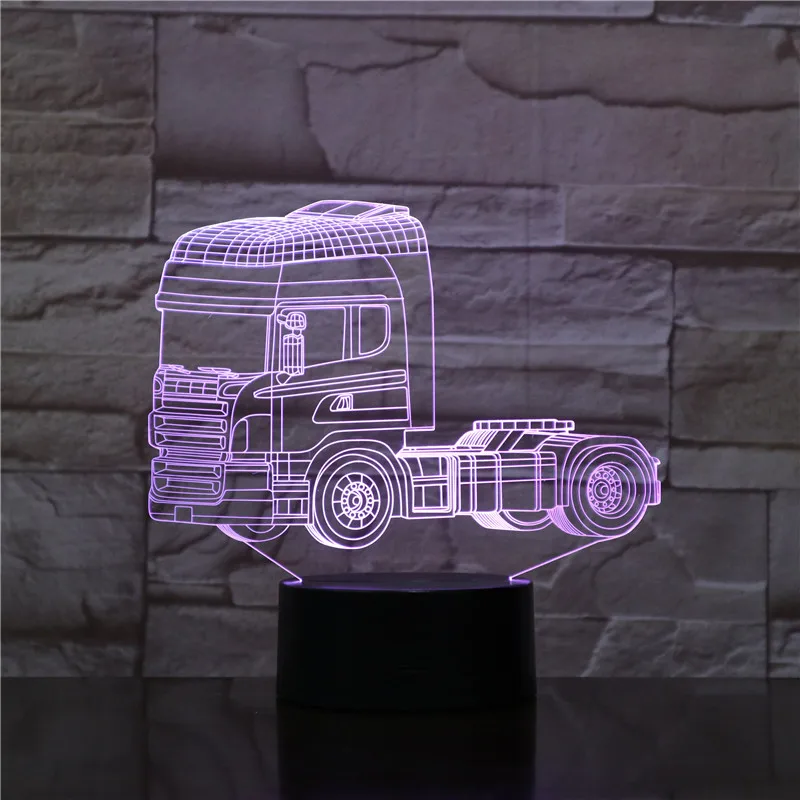 3D лампа конечная часть транспорта настоящим подарком для детей Цвет изменяя с