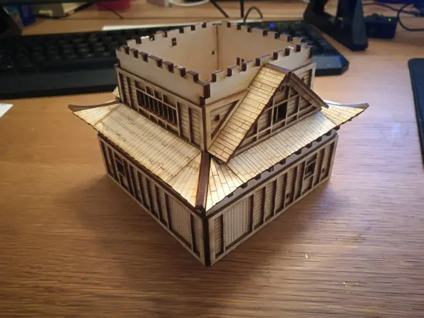 Доска деревянная сцена модель собрать DIY игра с 28 мм соотношением 1:56 для японских воюющих штатов дом строительства 16*16*20 см