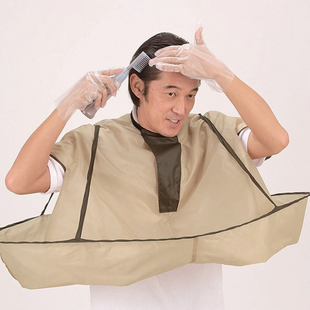 

Adult Foldable Hair Cutting Cloak Home Using Hair Cutting Capes Clothes Hair Styling Accessory for Salon Barber Home Beige