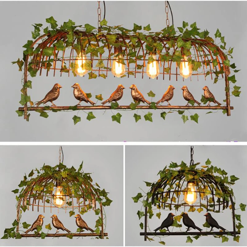 

Led Bird light pendant lights Vintage iron pendant lamp for restaurant dining room bird lamp garden light livingroom decorative