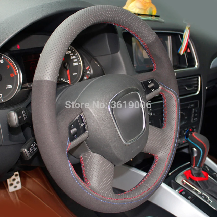 Чехол на руль для Audi Old A4 B7 B8 A6 C6 2004 2011 Q5 2008 2012 Q7 05 11|Чехлы руль| |