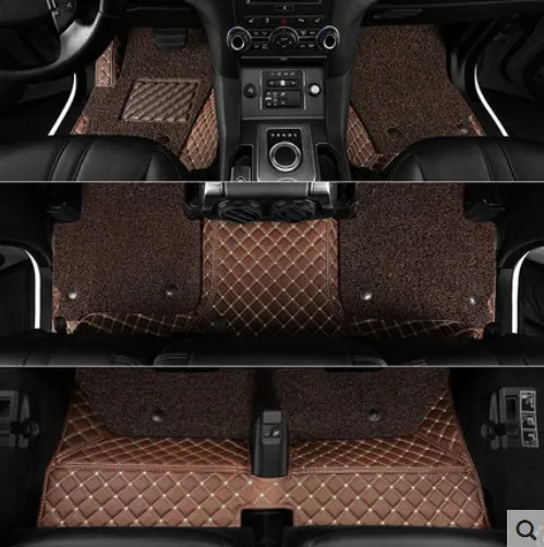 

Top quality! Custom special car floor mats for Land Rover Discovery 5 2021-2017 7 seats durable waterproof double layers carpets