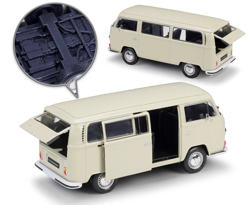 WELLY литье под давлением 1:24 масштаб автомобиля игрушки 1972 Volkswagen T2 автобус модель автомобиля симулятор сплава металла классическая игрушка автомобиль для ребенка Подарочная коллекция