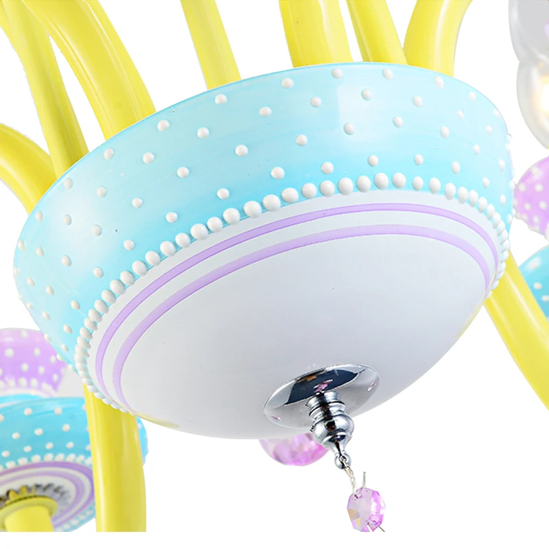 Новая классическая люстра Macaron красочный подвесной стеклянный светильник тело