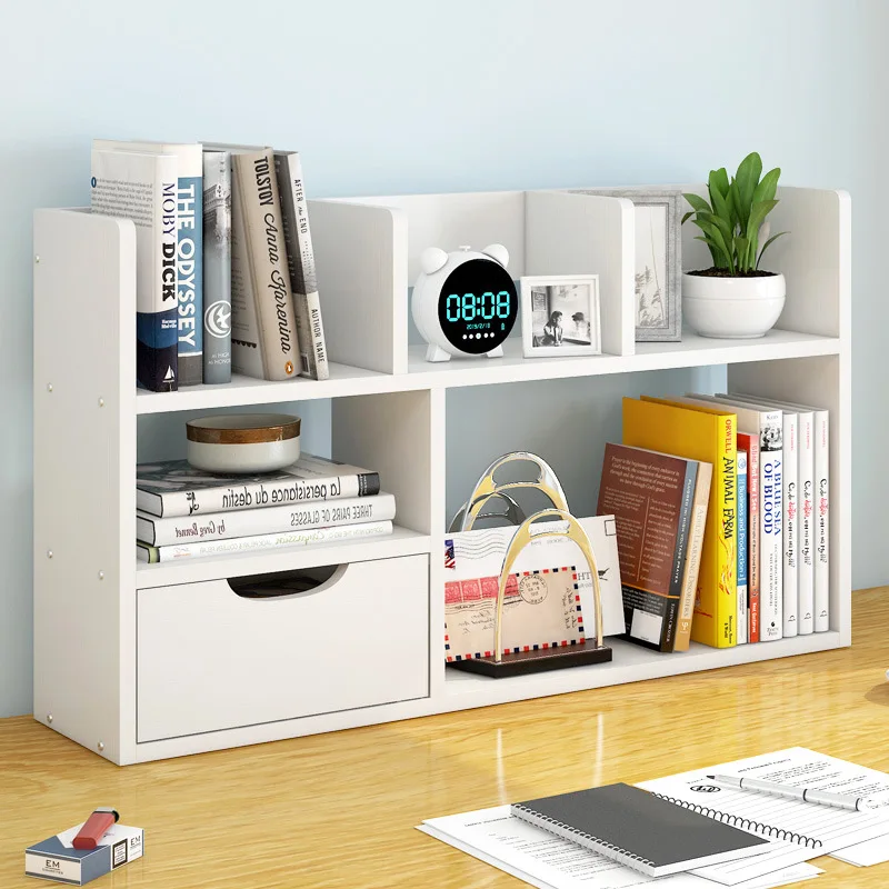 

Bookshelf table simple student small book cabinet simple creative office storage desktop rack multi-layer space saving space