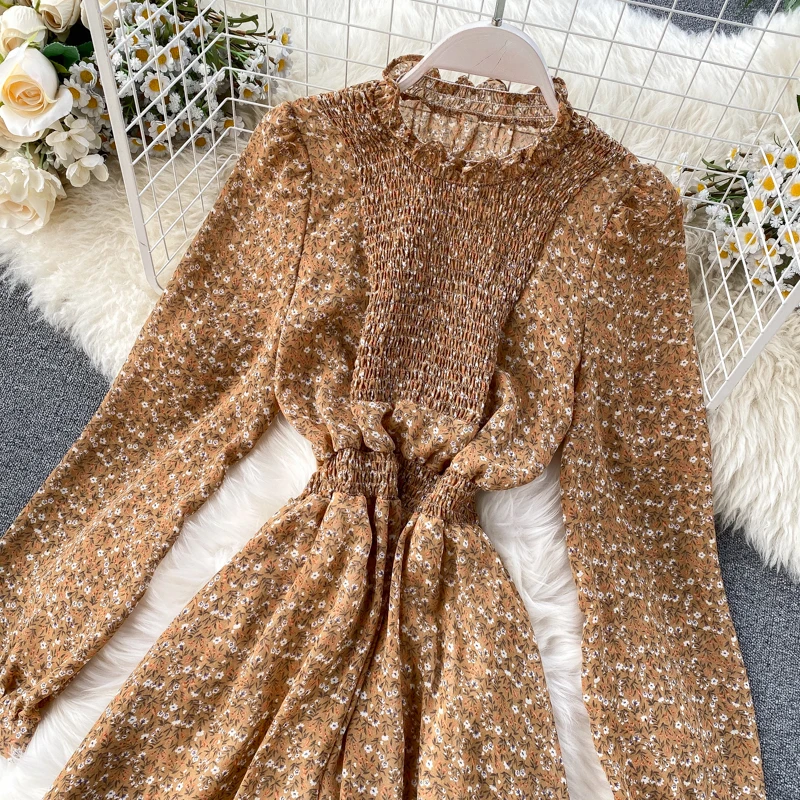 SINGRAIN женское длинное платье с рюшами и цветочным рисунком богемное