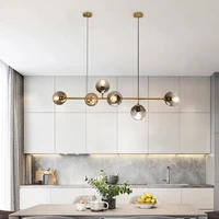 modern luxury chandeliers led glass ball gold lamp scandinavian table dining room nordic style ceiling 220v pendant lights sets