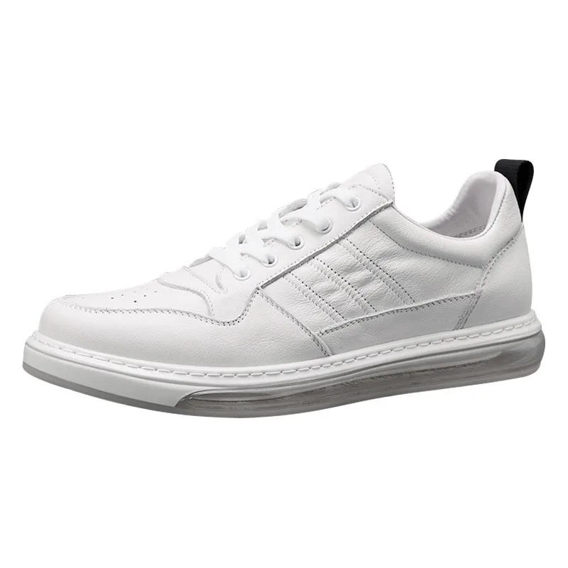 New Mens Outside 2020 Casual Joggers Sneakers Shoes Fashion White Genuine Leather Male Lace Up Trainers Walking Footwear | Обувь
