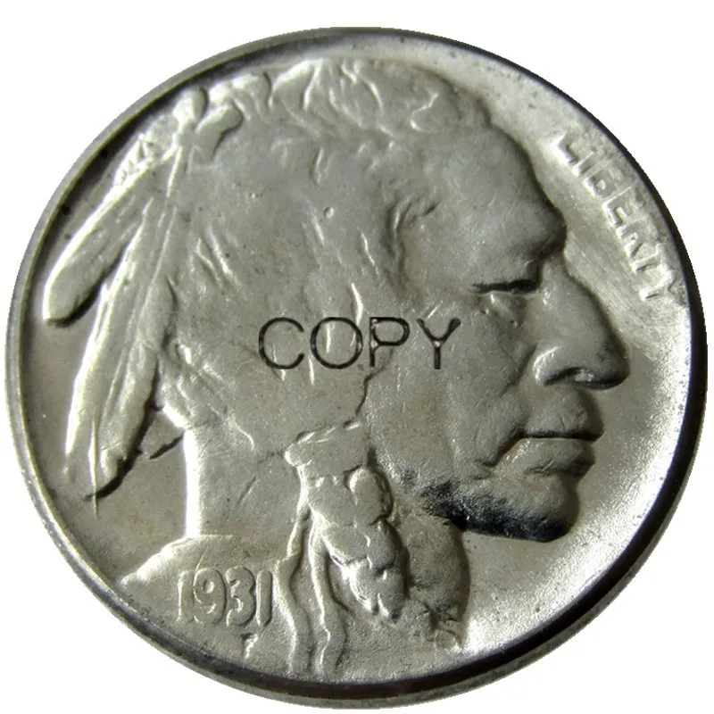 

США 1931 с гравировкой в виде американского бисона из никеля пять центов копия декоративной монеты