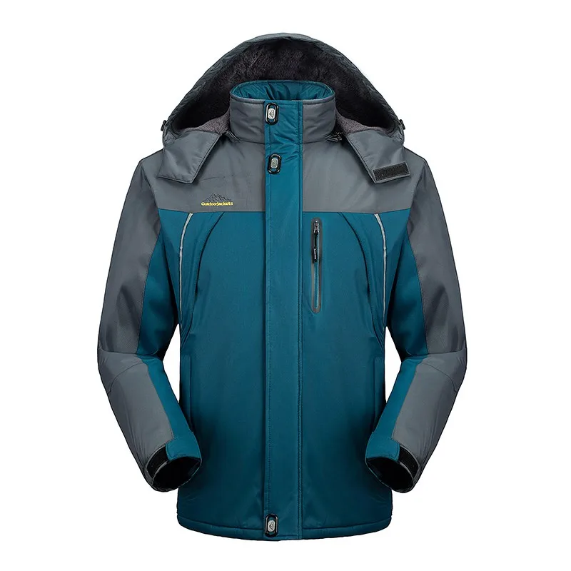30 C FIT плюс толстый бархат вниз& парка пальто 6XL 7XL 8XL 9XL зимняя куртка мужская водонепроницаемая ветрозащитная chaquetas hombre