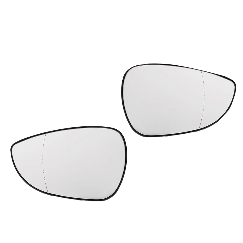

2Pcs Car Left Right Rear View Wing Mirror Lens Glass for Ford Fiesta Mk7 2008-2017