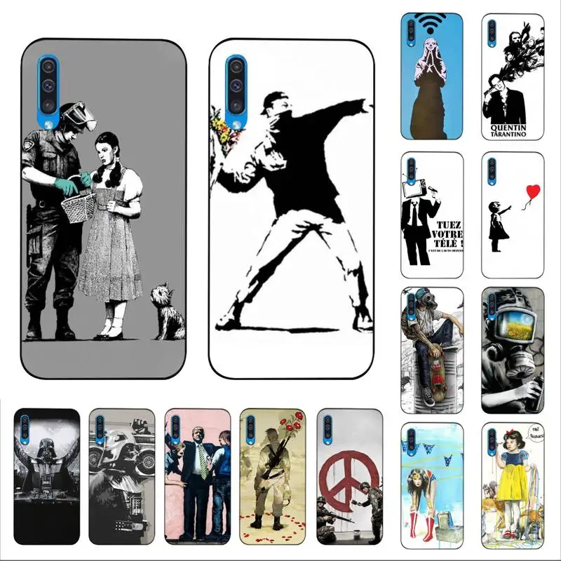 

MaiYaCa Banksy Graffiti Phone Case for Samsung A51 01 50 71 21S 70 10 31 40 30 20E 11 A7 2018