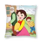 Наволочки Heidi с Питером, помогающим ей, дедушкой, для дивана, домашнего декора, Альпы, горы, мультяшный квадратный чехол для диванной подушки 45x45