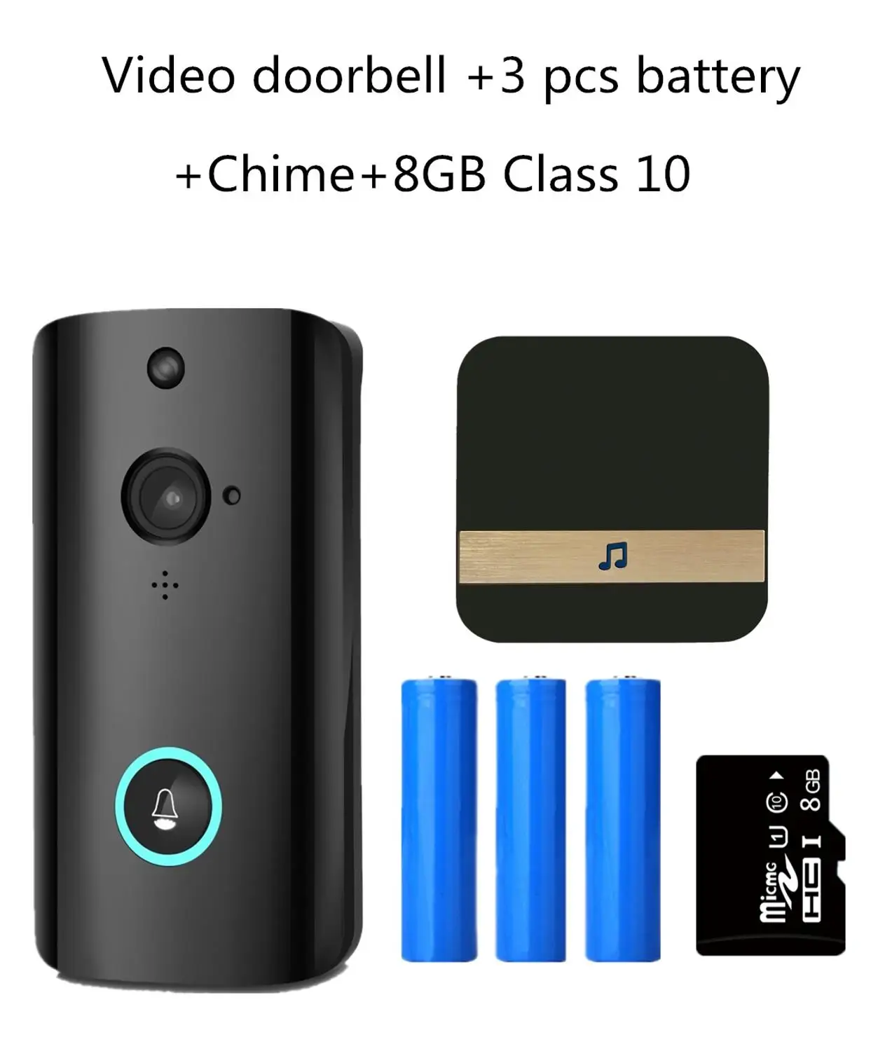 Option 5 Vikewe M9 видео дверной звонок умный беспроводной WiFi дверной звонок для безопасности визуальная запись домашний монитор ночное видение домофон дверной телефон - Название цвета: Option 5