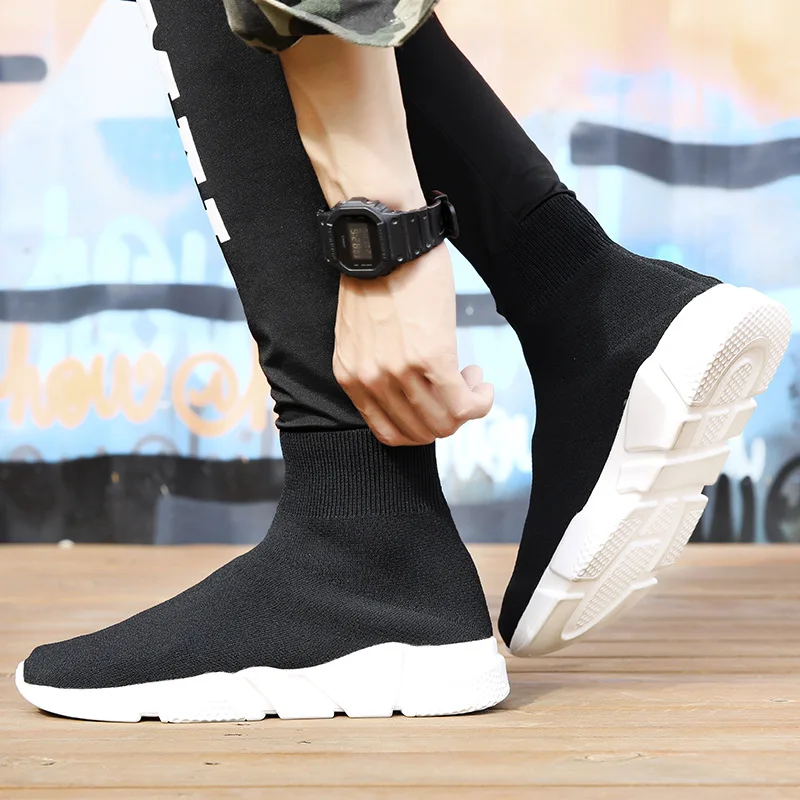 Новинка кроссовки для женщин и мужчин вязаная верхняя дышащая спортивная обувь